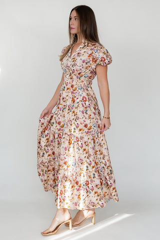 Britton Floral Maxi Dress - Ecru JO+CO Britton Floral Maxi Dress - Ecru JO+CO