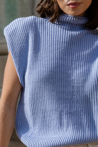 Celine Knit Vest - Blue