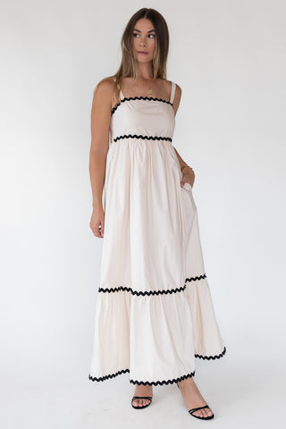 Cienna Ric Rac Trim Maxi Dress