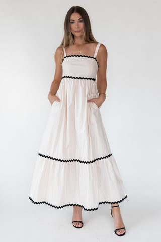 Cienna Ric Rac Trim Maxi Dress