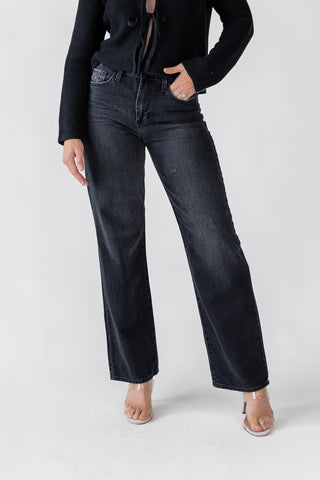 Cortez Washed Black Relaxed Straight Jean - Final Sale
