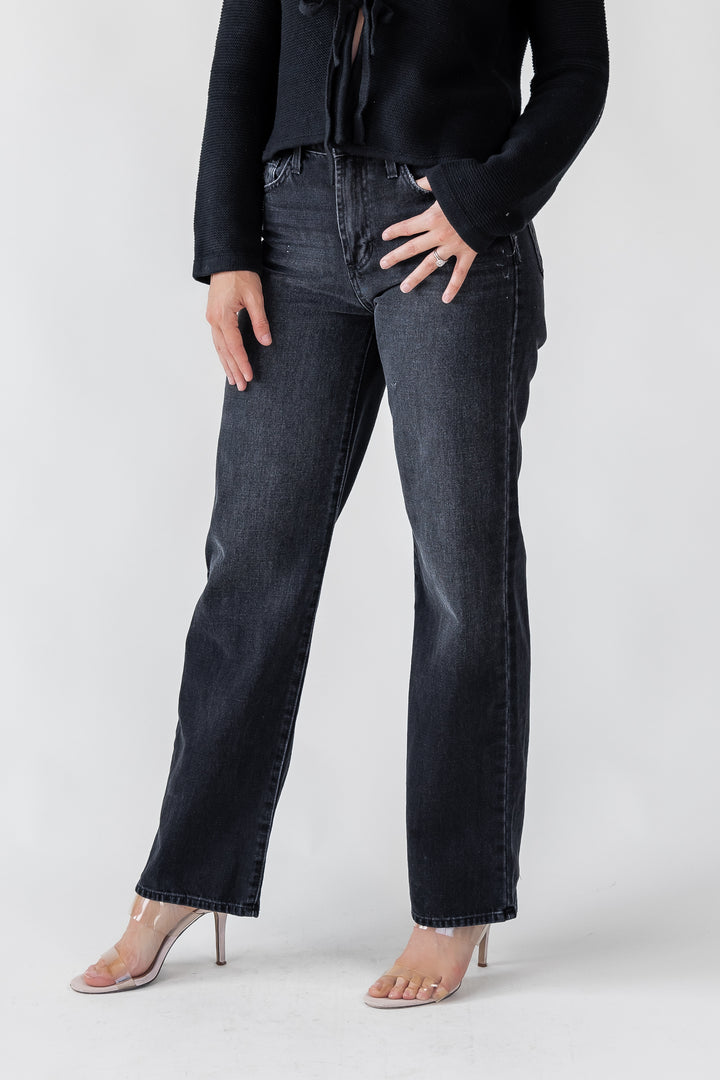 Cortez Washed Black Relaxed Straight Jean - Final Sale