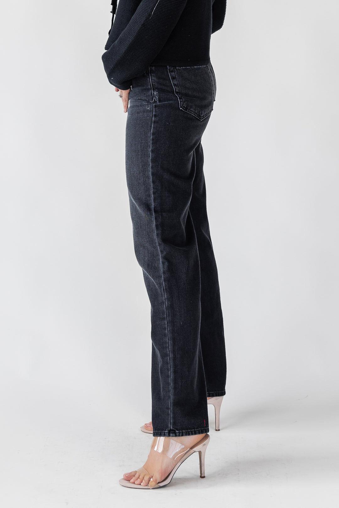 Cortez Washed Black Relaxed Straight Jean - Final Sale