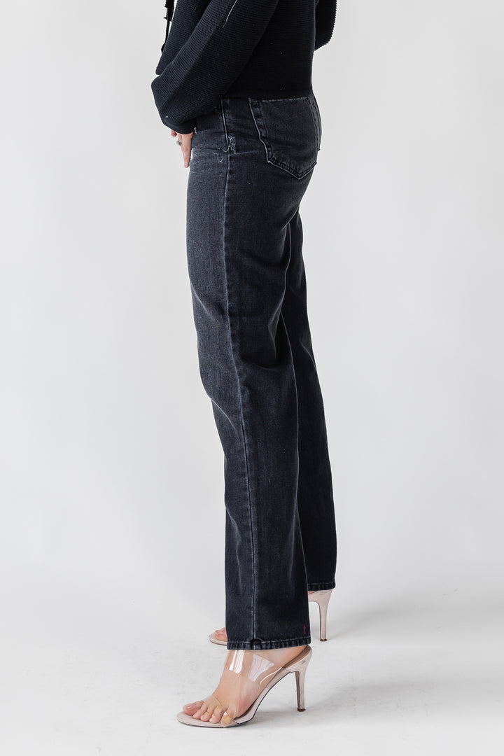Cortez Washed Black Relaxed Straight Jean - Final Sale