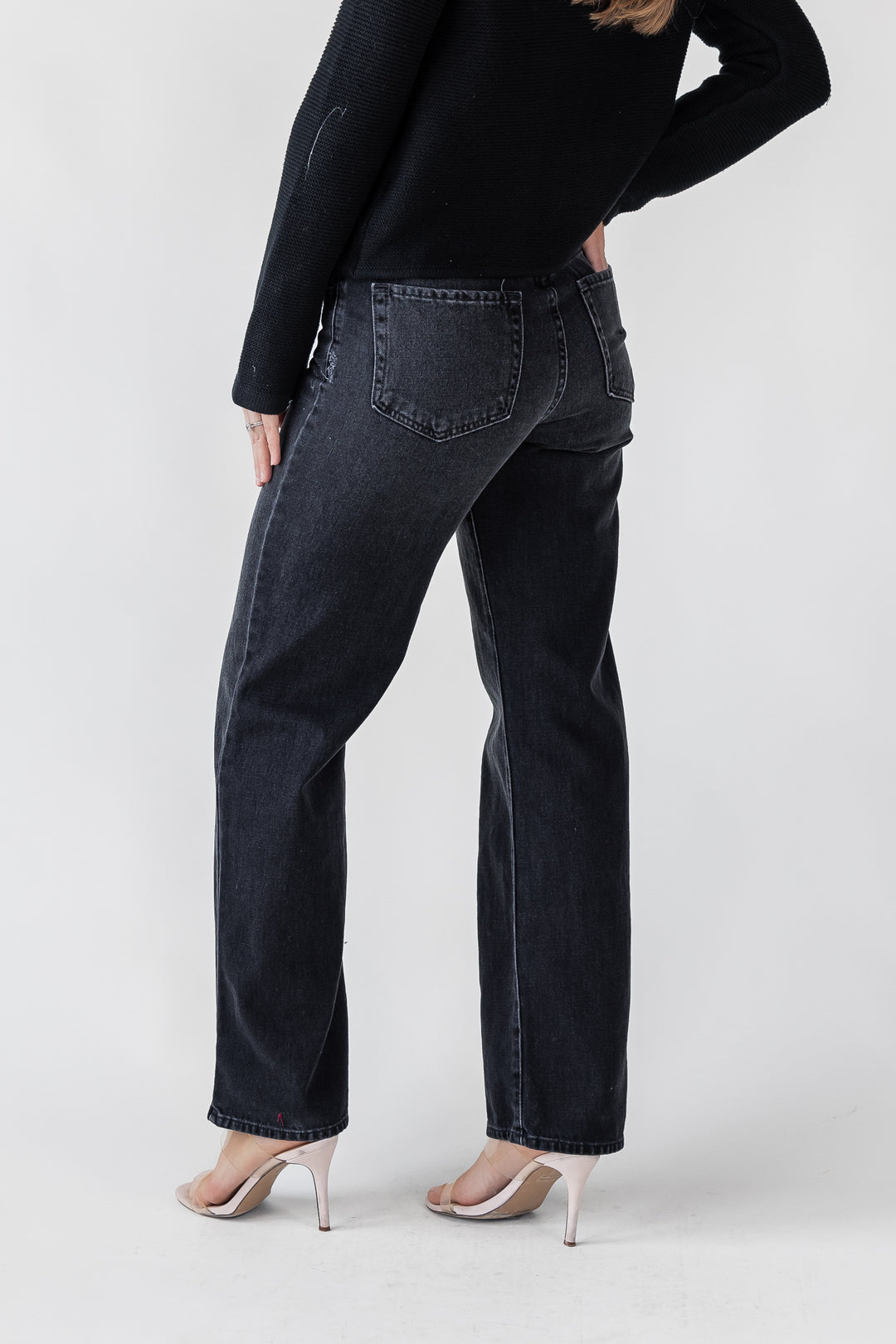 Cortez Washed Black Relaxed Straight Jean - Final Sale