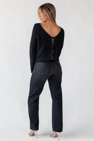 Cortez Washed Black Relaxed Straight Jean - Final Sale