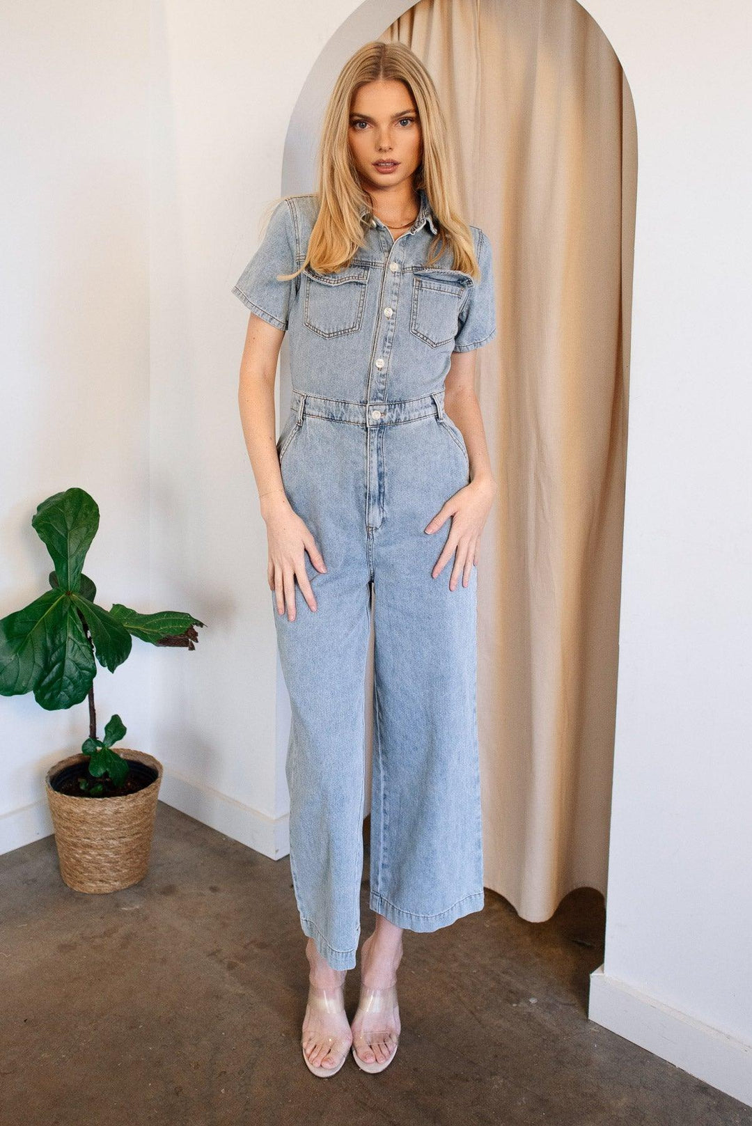 Sawyer Denim Utility Jumpsuit