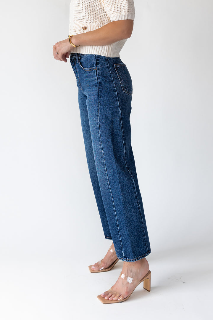 Nicolete Dark Barrel Twist Jean