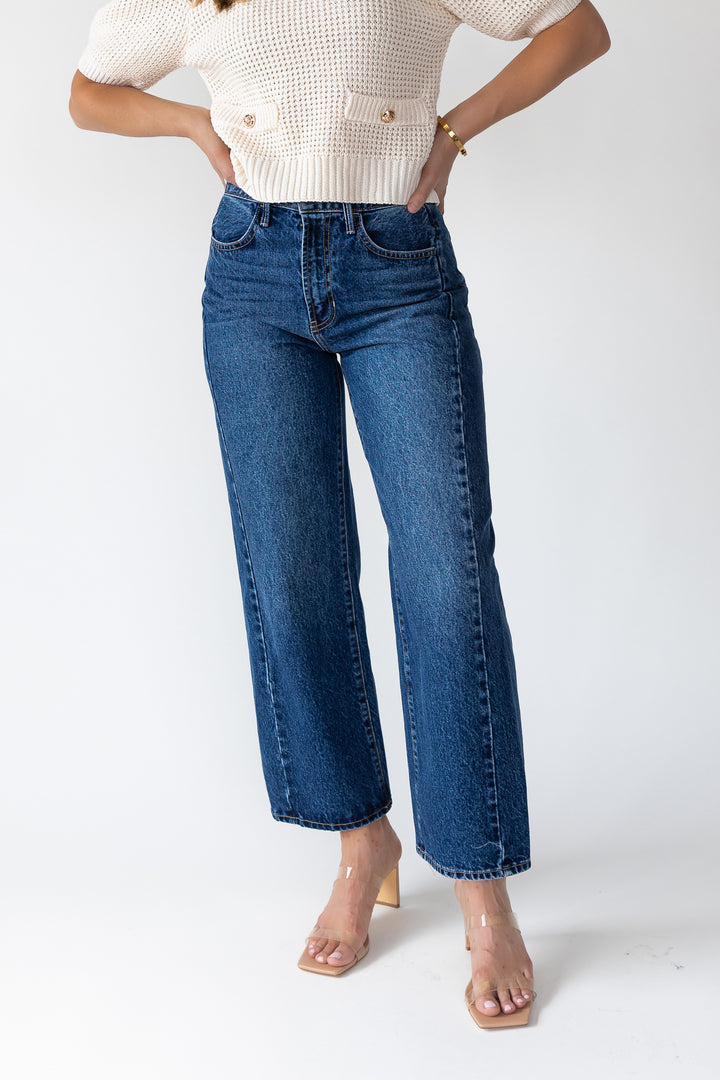Nicolete Dark Barrel Twist Jean