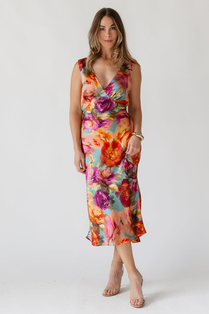 Elara Midi Dress - Parisian Floral