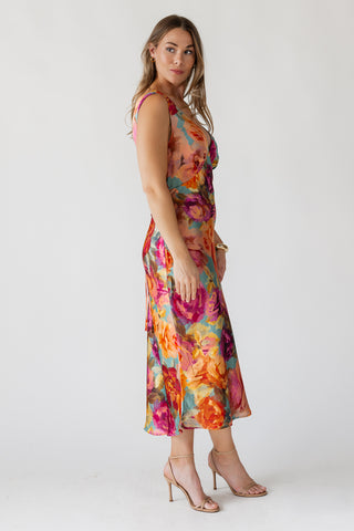 Elara Midi Dress - Parisian Floral