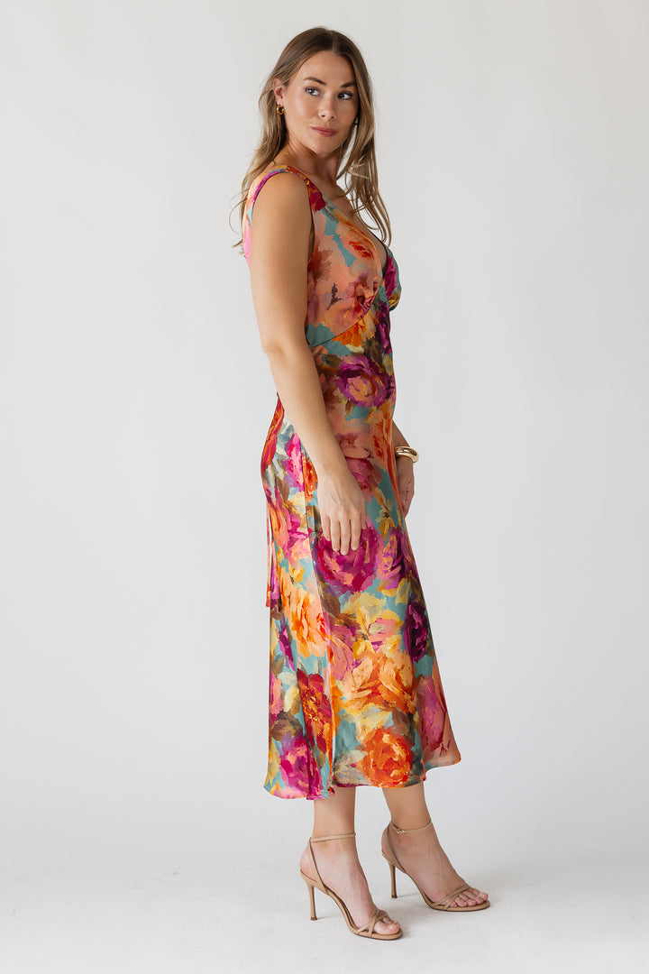 Elara Midi Dress - Parisian Floral
