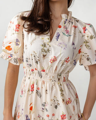 Elowen Dress - Ecru Floral