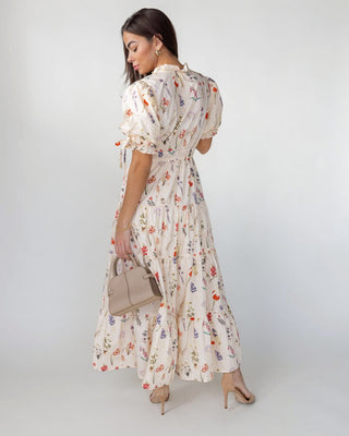 Elowen Dress - Ecru Floral