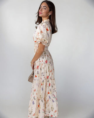 Elowen Dress - Ecru Floral