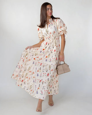 Elowen Dress - Ecru Floral