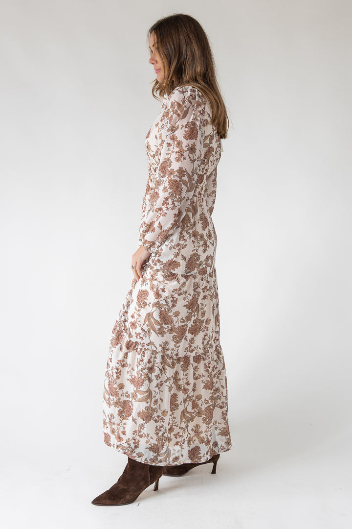 Ember Cream Floral Maxi Dress