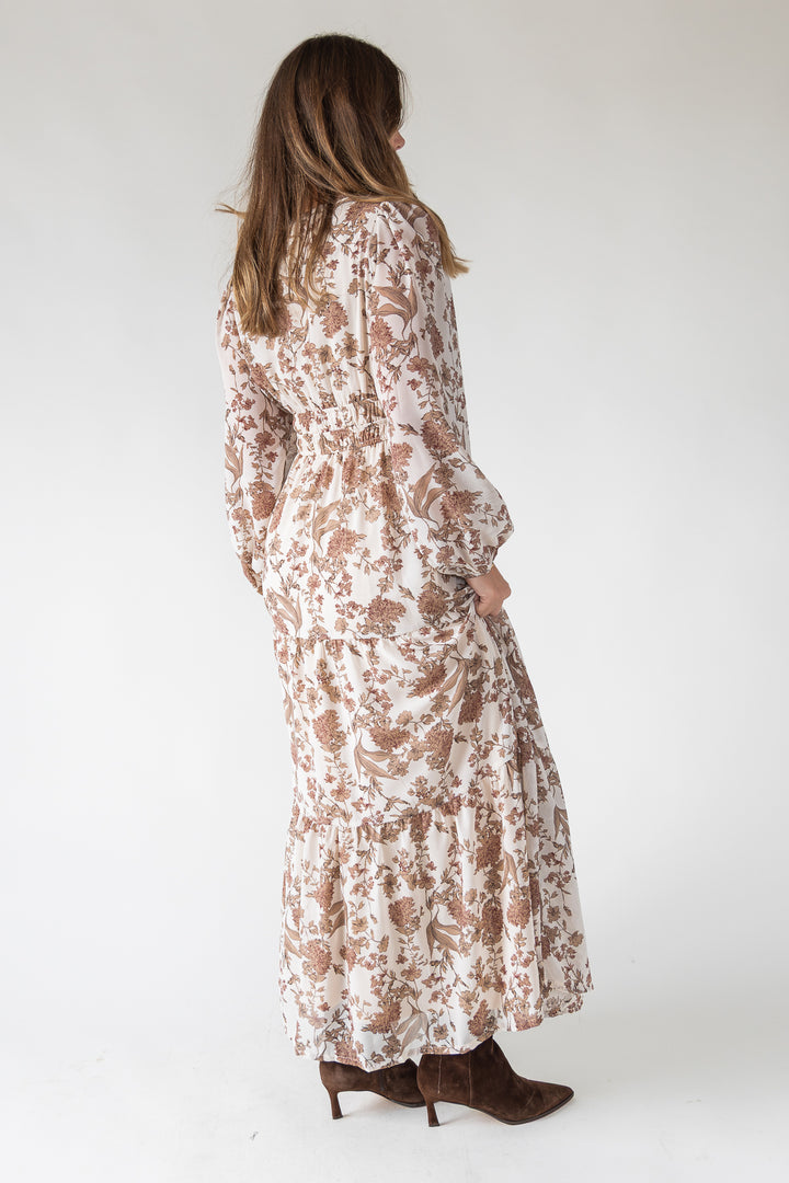 Ember Cream Floral Maxi Dress