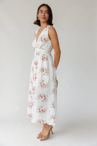 Everly Floral Eyelet Dress