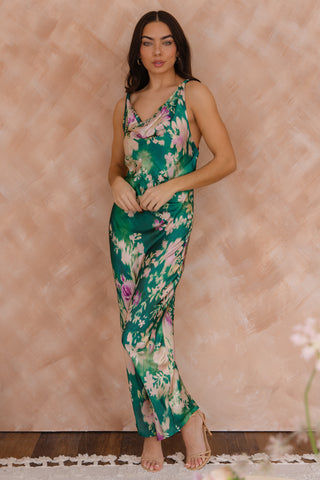 Fern Green Garden Slip Dress - Final Sale