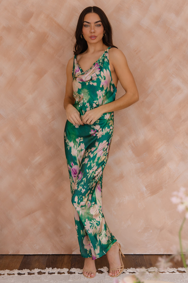 Fern Green Garden Slip Dress - Final Sale