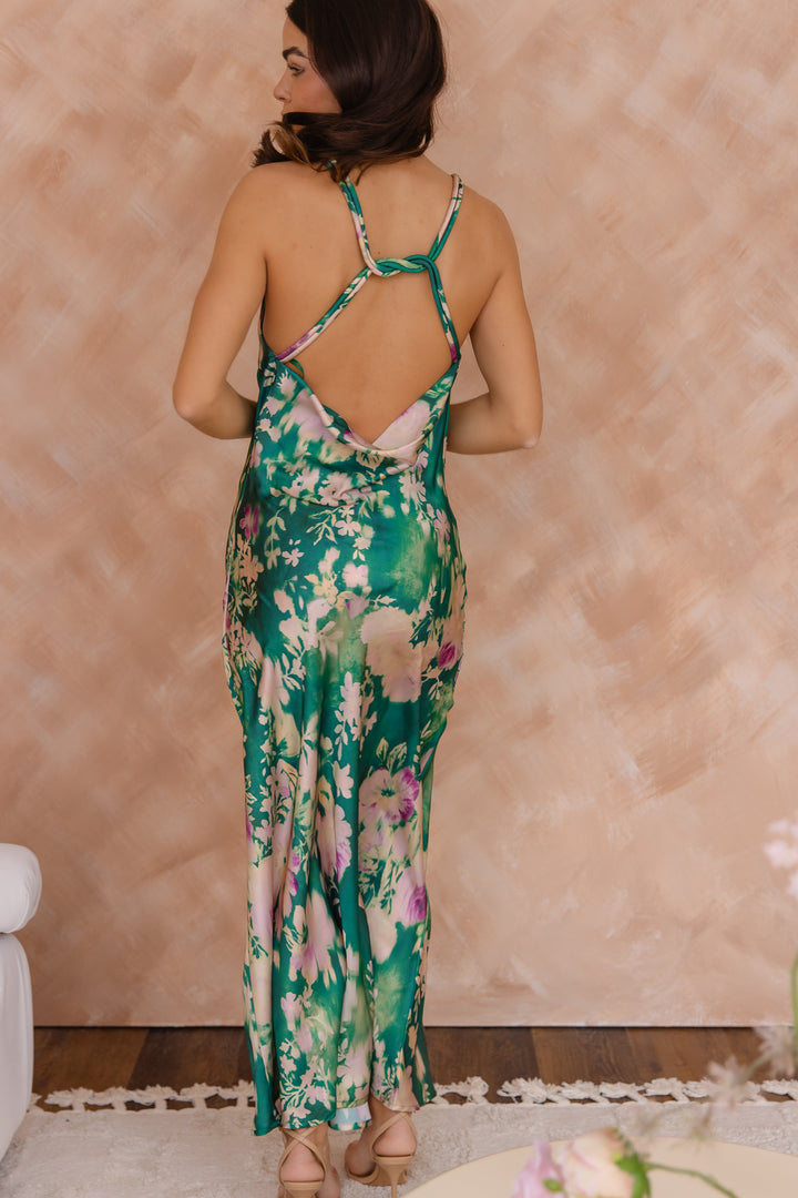 Fern Green Garden Slip Dress - Final Sale