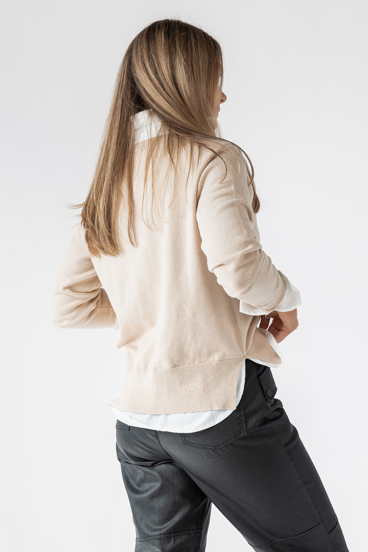 Gretchen Cream Layered Sweater - Final Sale