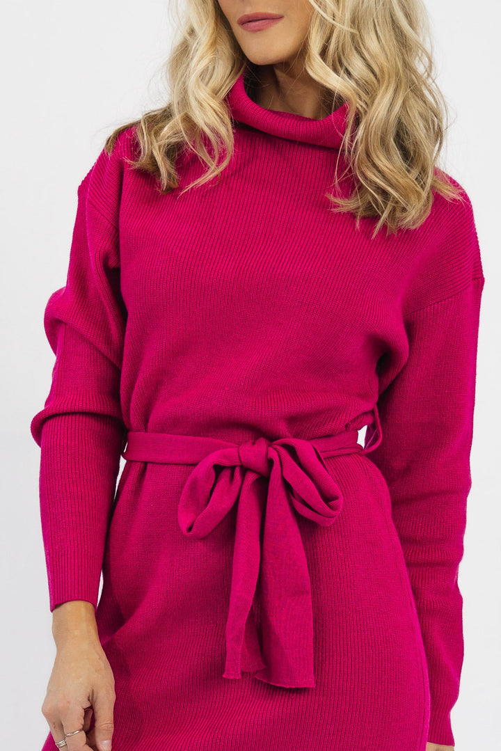 Warm & Wonderful Fuchsia Sweater Dress - Final Sale