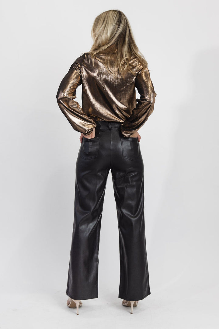 Sunset Shimmer Bronze Metallic Bodysuit - JO+CO