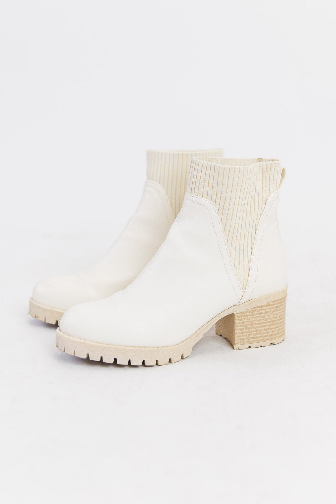 Stepped Up Style Cream Boots - Final Sale