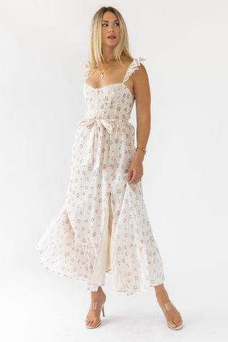 Jesse Blush Floral Corset Dress - Final Sale