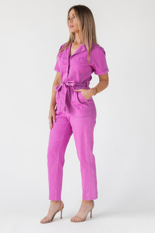 Kendall Pink Washed Jumpsuit - Final Sale