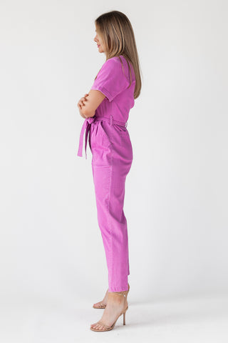 Kendall Pink Washed Jumpsuit - Final Sale