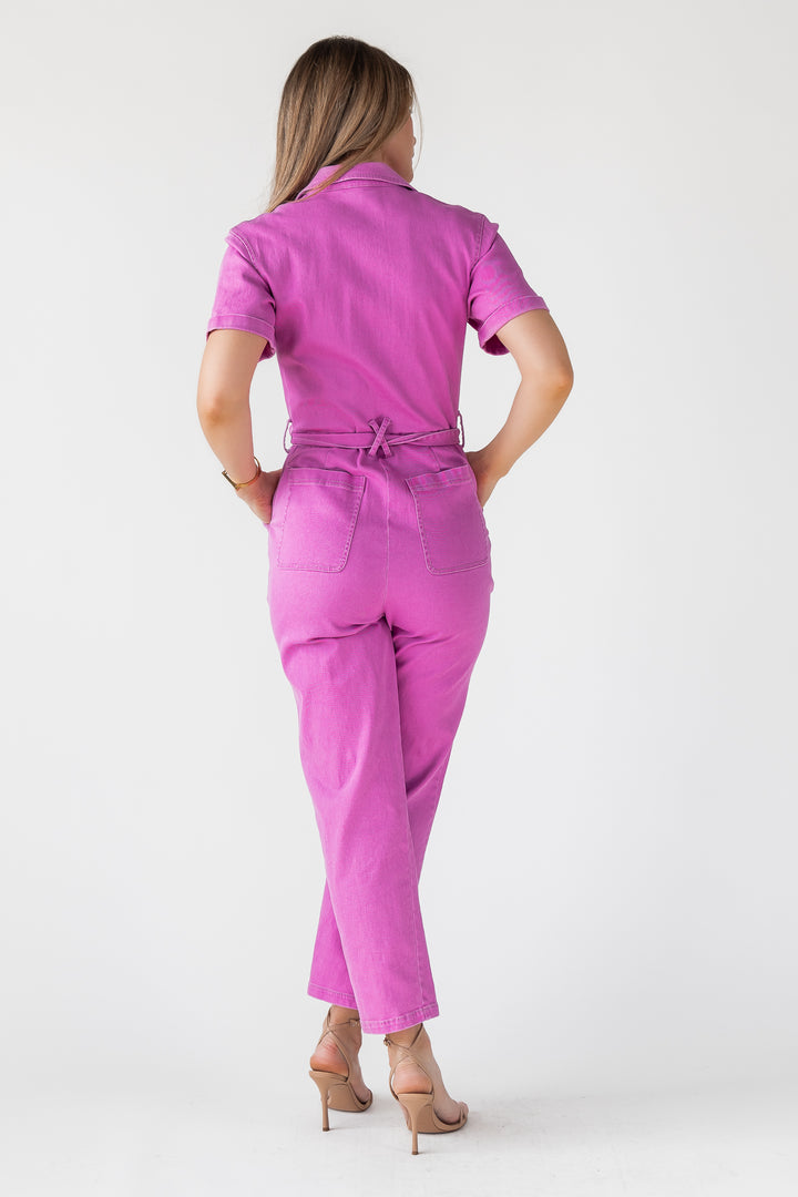 Kendall Pink Washed Jumpsuit - Final Sale