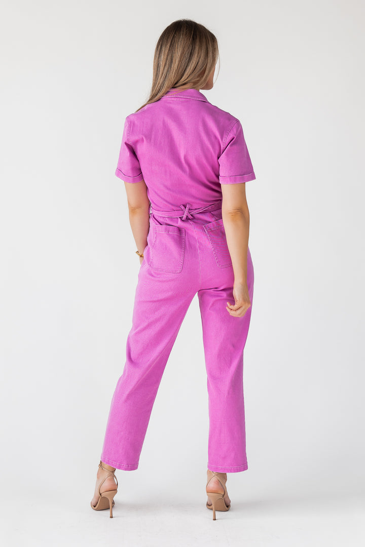 Kendall Pink Washed Jumpsuit - Final Sale