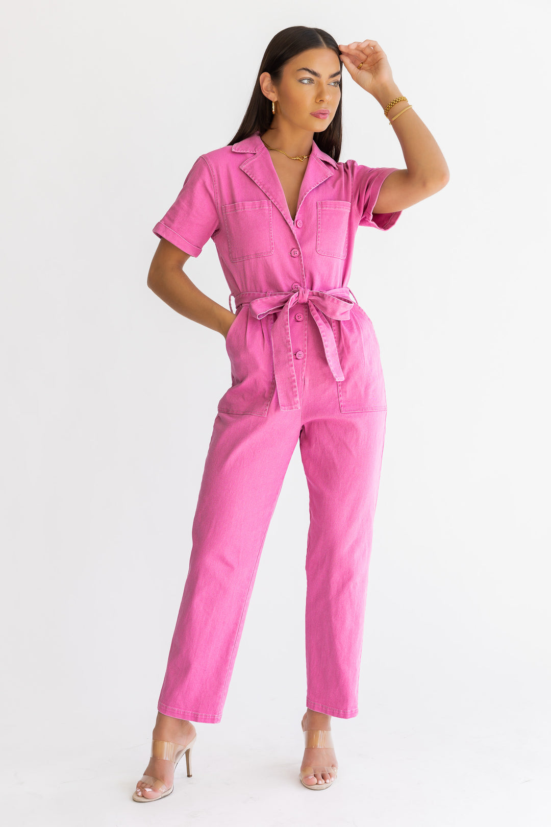 Kendall Pink Washed Jumpsuit