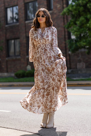 Ember Maxi Dress - Cream Floral