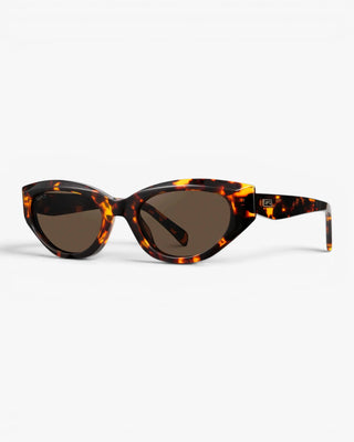 Loretta Sunglasses : Ember Tortoise / Dark Brown Lens