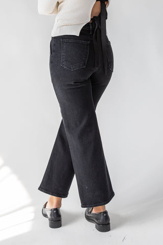 Marney Black Cargo Pocket Wide Leg - Final Sale