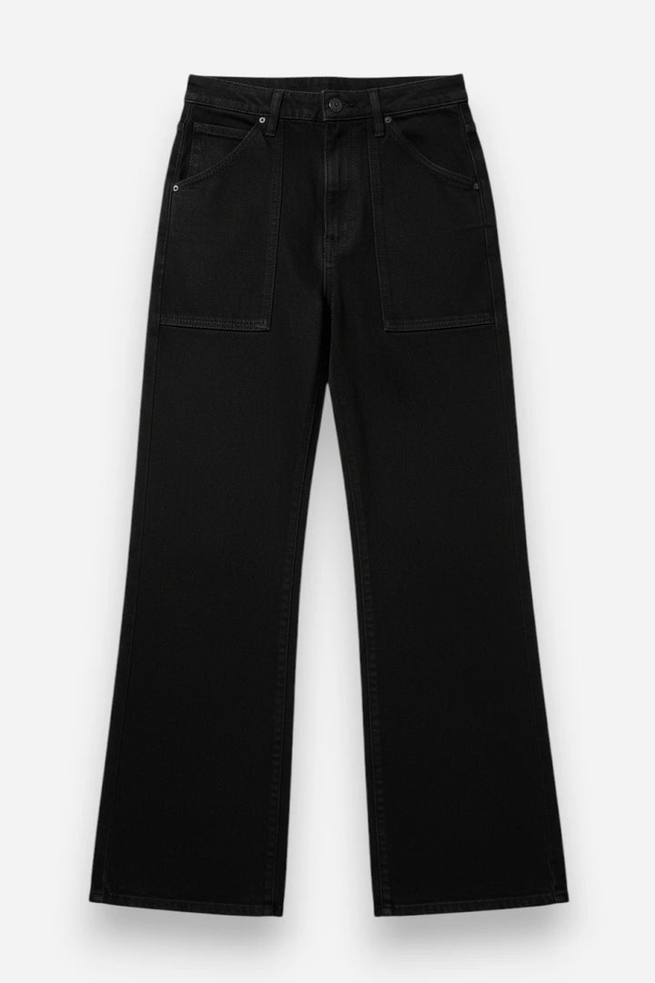 Marney Black Cargo Pocket Wide Leg