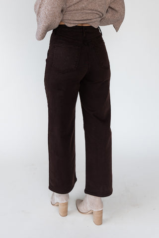 Marney Chocolate Cargo Pocket Wide Leg