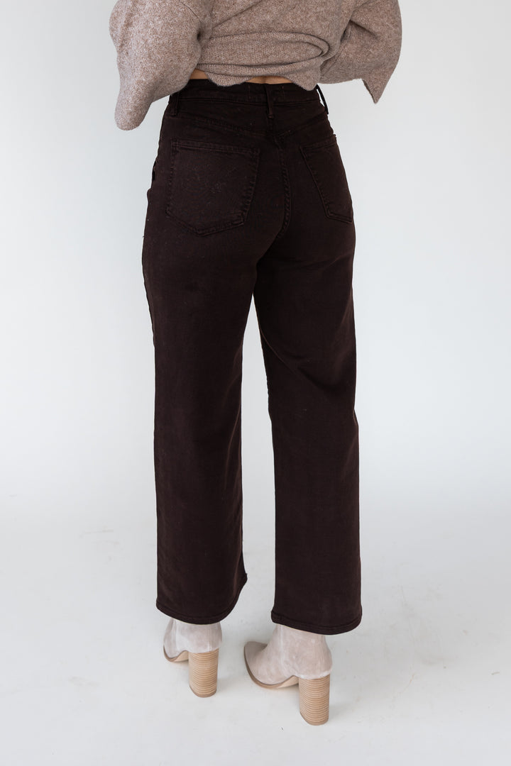 Marney Chocolate Cargo Pocket Wide Leg