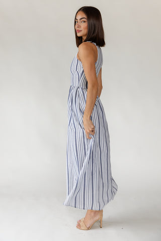 Marseille Stripe Seersucker Maxi Dress Women's Cotton Stripe Maxi Dress JO+CO Marseille Stripe Seersucker Maxi Dress Women's Cotton Stripe Maxi Dress JO+CO