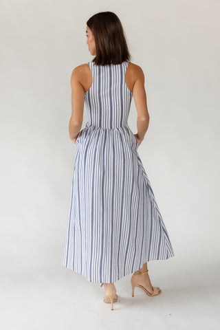 Marseille Stripe Seersucker Dress