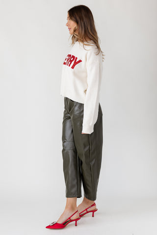 Merry Glitter Sweater - Cream