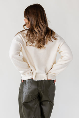 Merry Glitter Sweater - Cream
