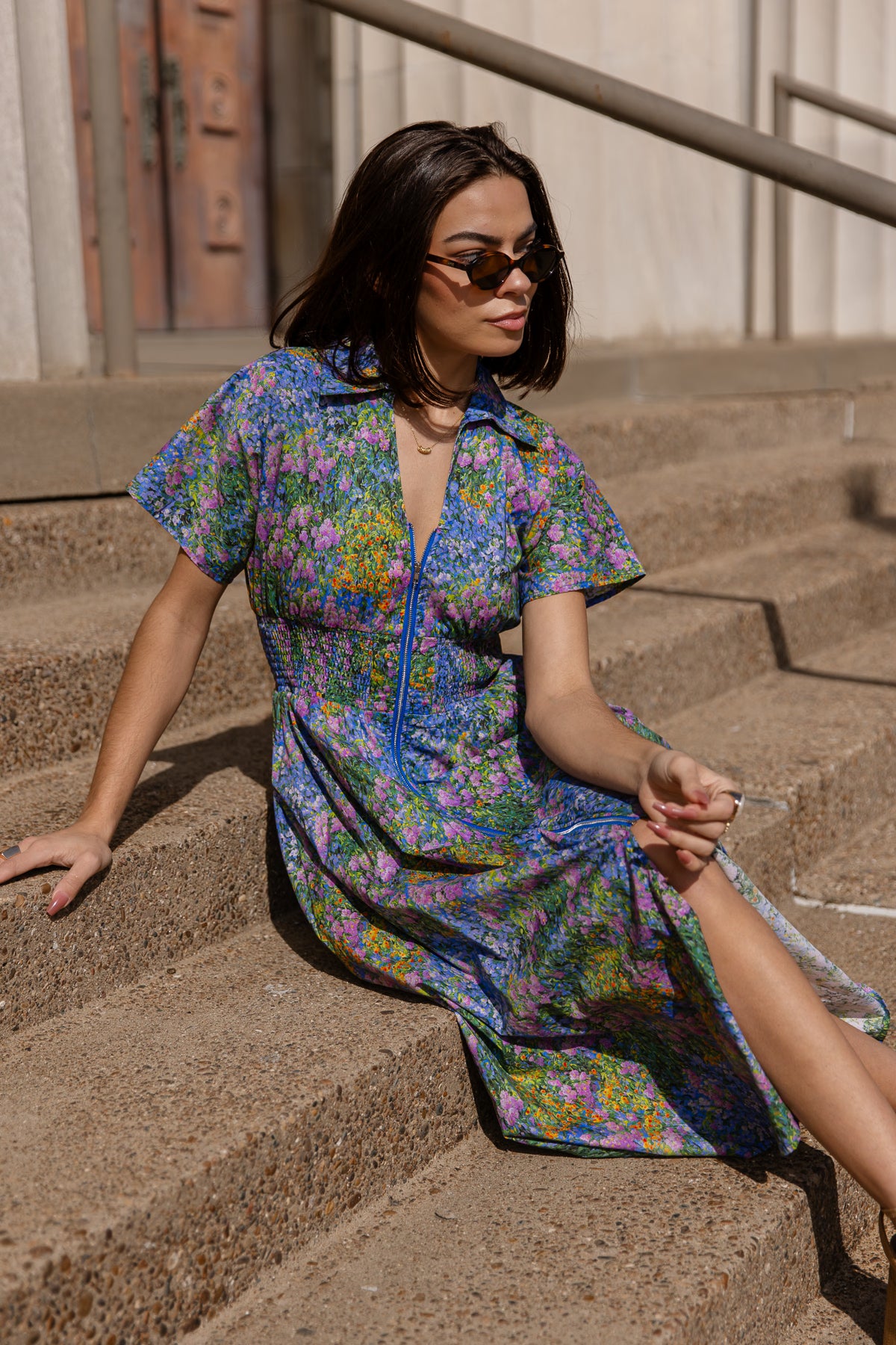 knee length dresses for ladies FOR LOVE & LEMONS Doily Bouquet Midi Dress