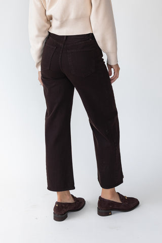 Nicolete Dark Brown Barrel Jean Twist