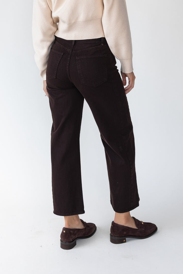 Nicolete Dark Brown Barrel Jean Twist