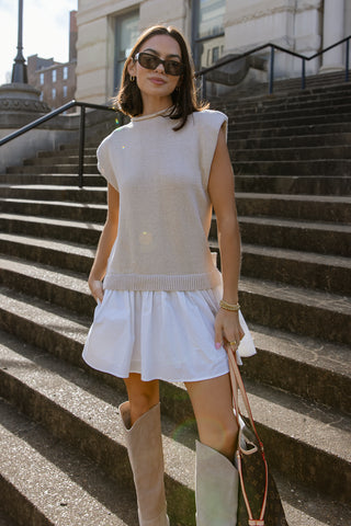 Penelope Mini Dress - Natural